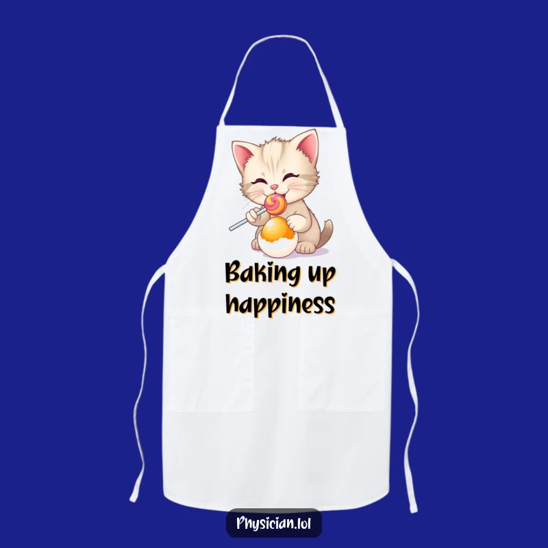 Funny Kitten Doctor Apron: Bake with Sweetness and Whimsy, Perfect Gift