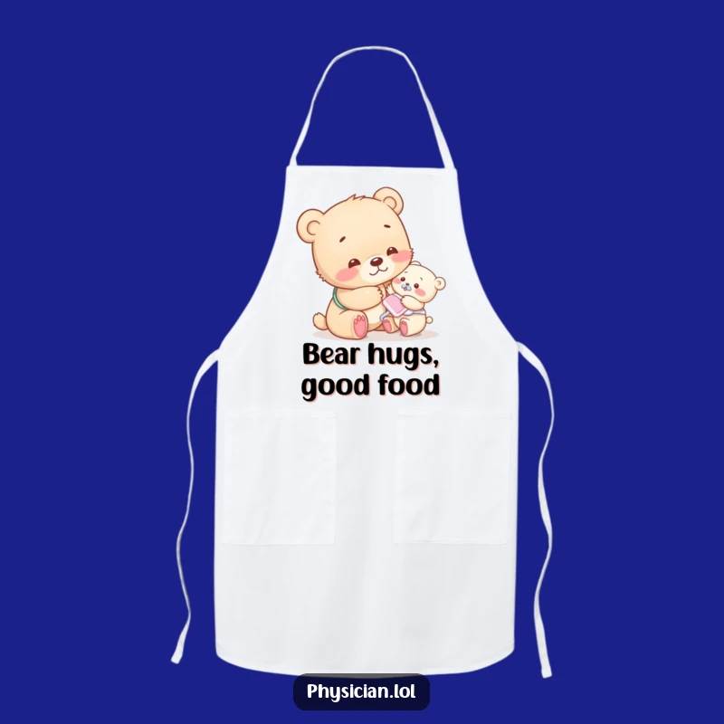 Funny Bear Cub Caretaker Apron: Cook with Compassion and Humor