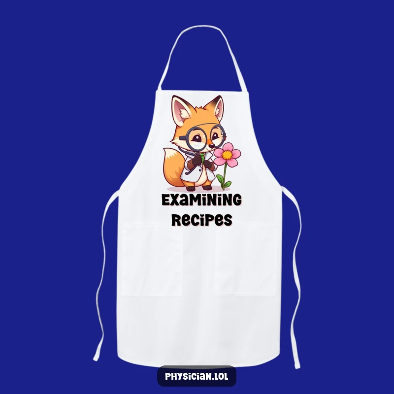 Funny Fox Doctor Apron: Cook with Thoughtful Observation