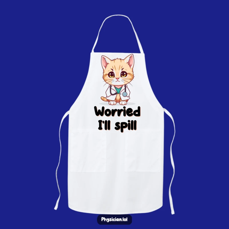 Funny Kitten Doctor Apron: Cook with Concerned Feline Precision