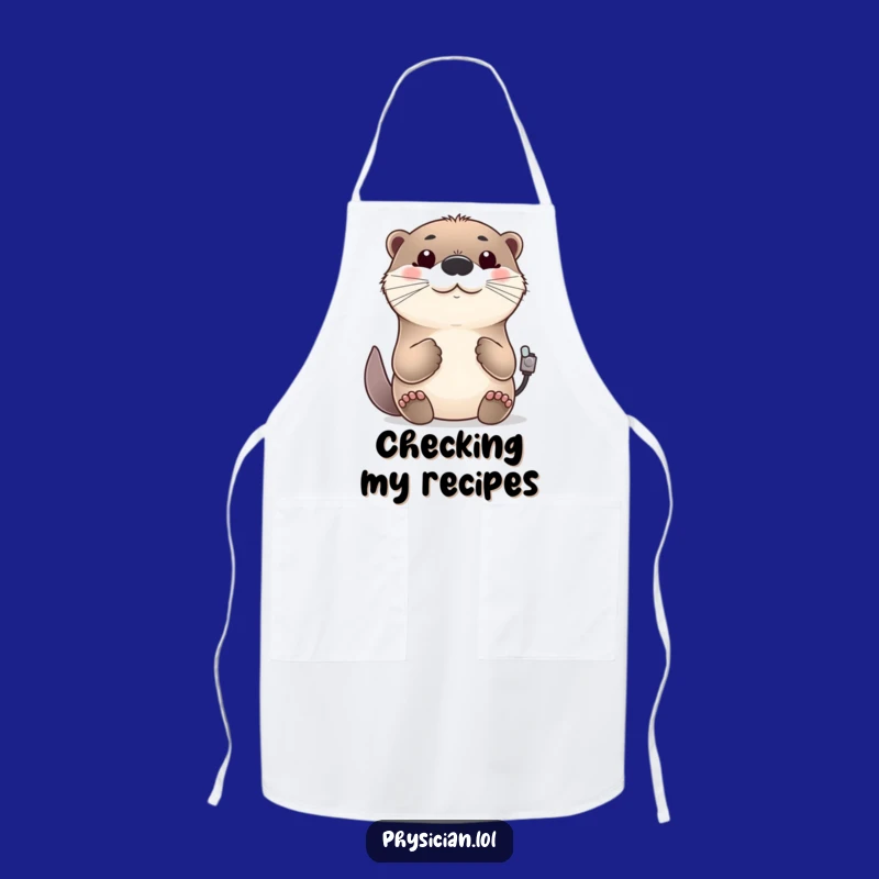 Funny Otter Chef Apron: Healthy Cooking Fun & Gift