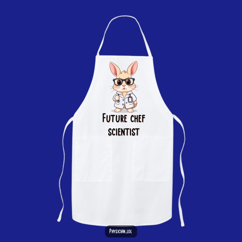 Funny Rabbit Scientist Apron: Cook Up Some Genius Ideas!