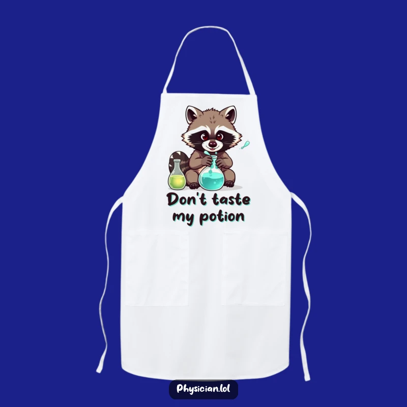 Funny Raccoon Chef Apron: Hilarious Kitchen Wear for Aspiring Food Scientists
