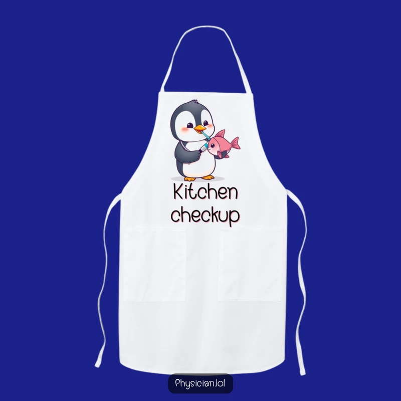 Funny Penguin Doctor Apron: Chef Up Healthy Meals with a Smile