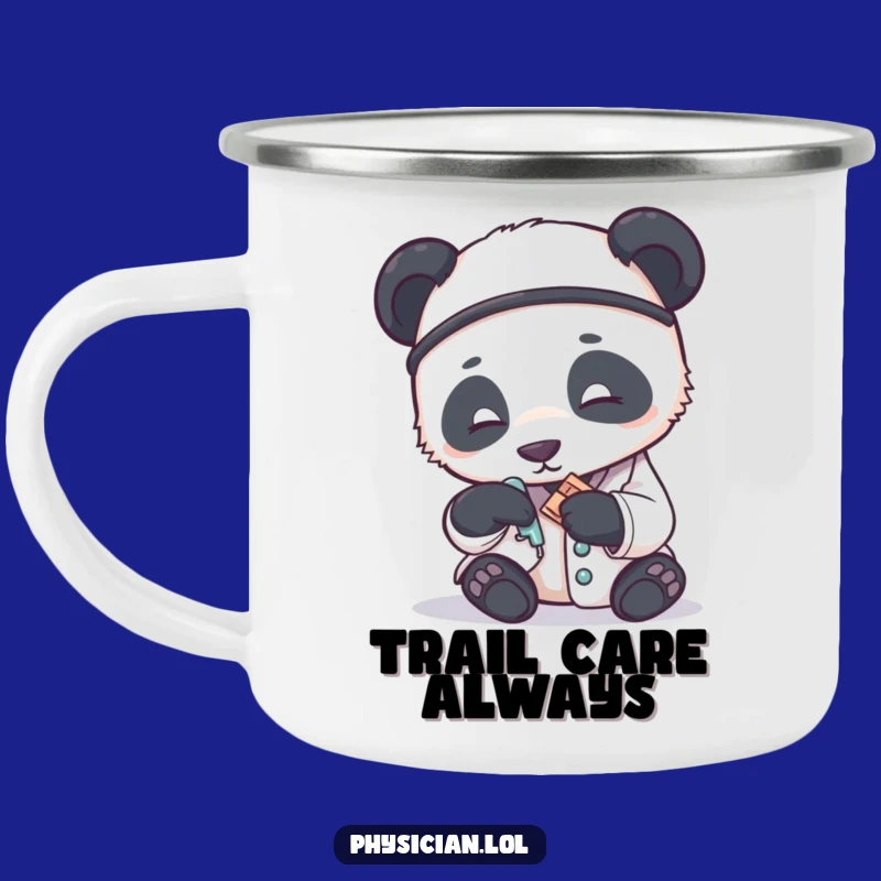 Adventure Care Funny Panda Doctor Camping Mug: Gentle Healing Outdoors