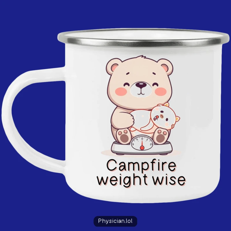 Funny Bear Camping Mug: Care for Your Adventure with Humor