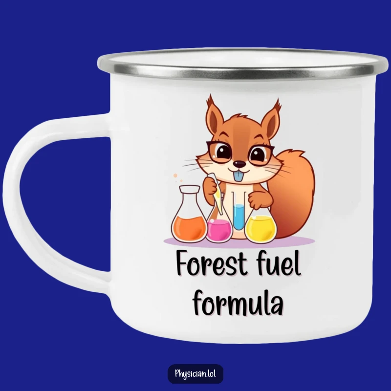 Funny Squirrel Scientist Camping Mug: Durable and Hilarious Lab Buddy