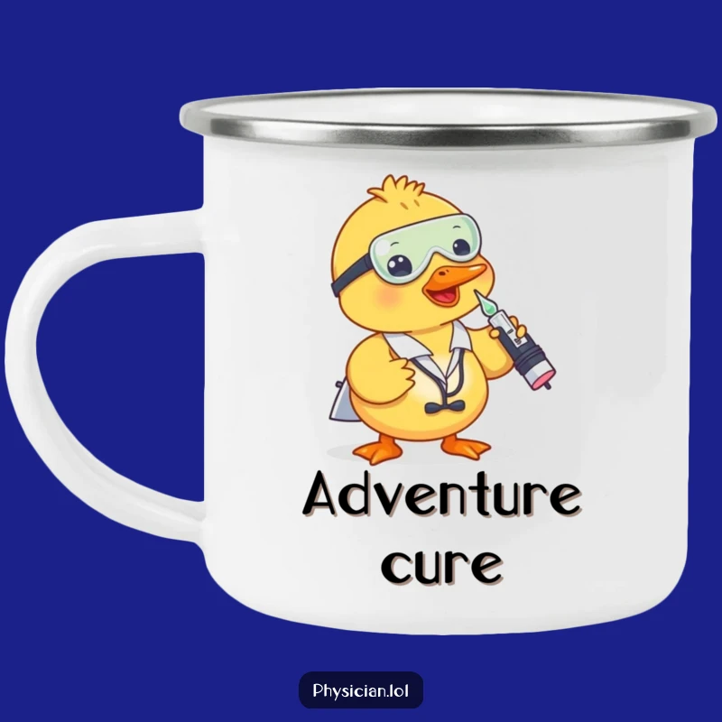 Funny Duck Doctor Camping Mug: Playful Shot, Your Adventure Buddy for Laughs