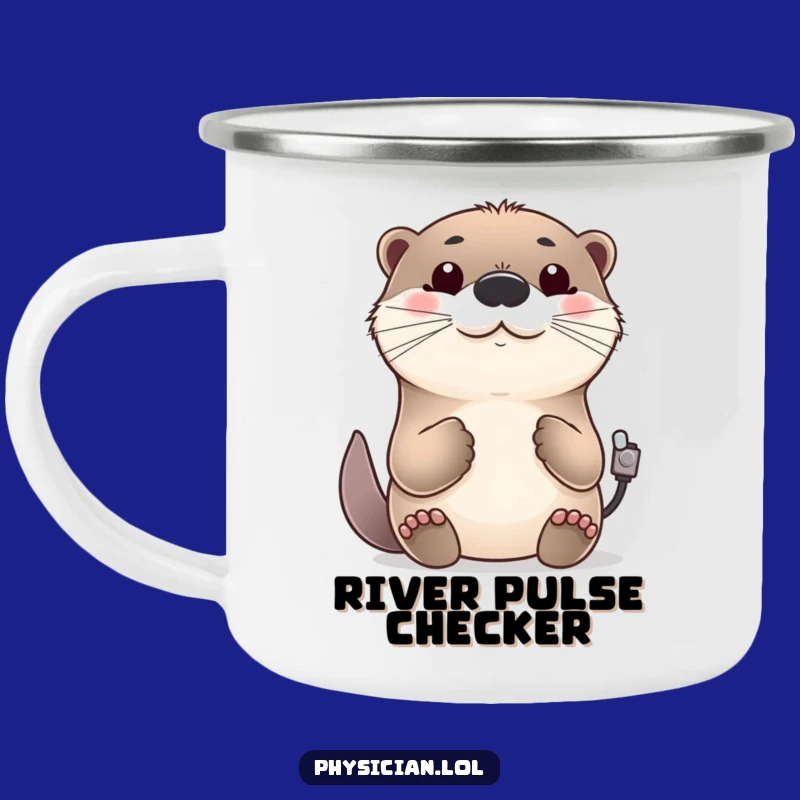 Funny Otter Health Camping Mug: Durable & Cheerful Outdoor Gift