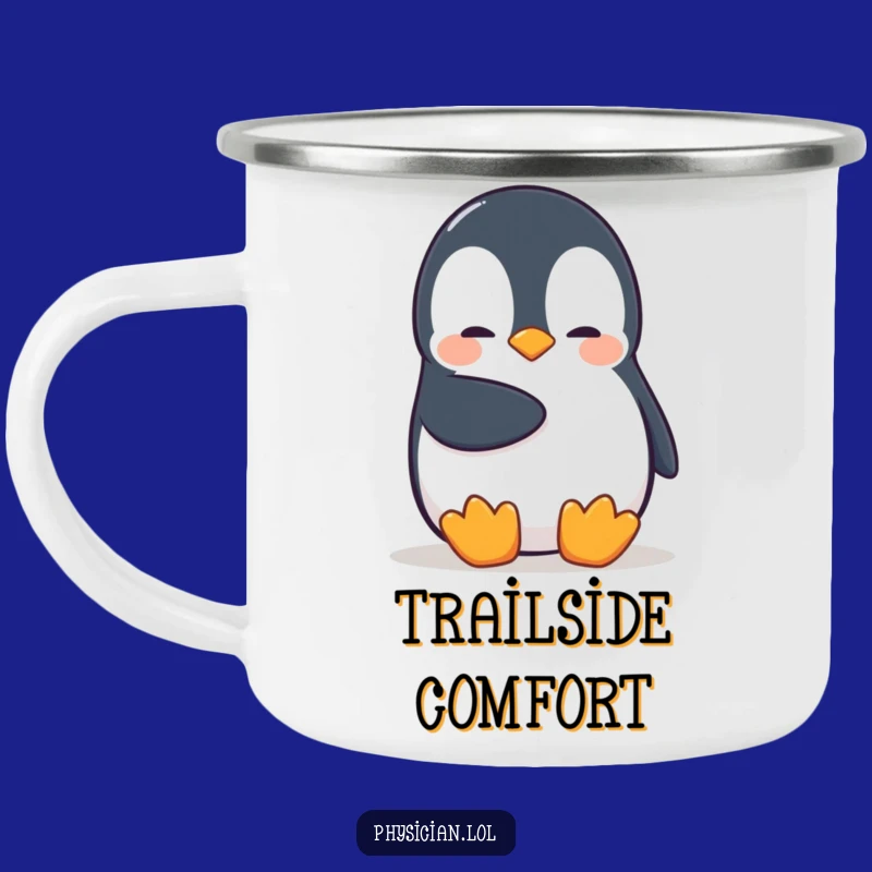 Funny Penguin Camping Mug: Shy Bird's Pat, Your Warm and Funny Outdoor Gift