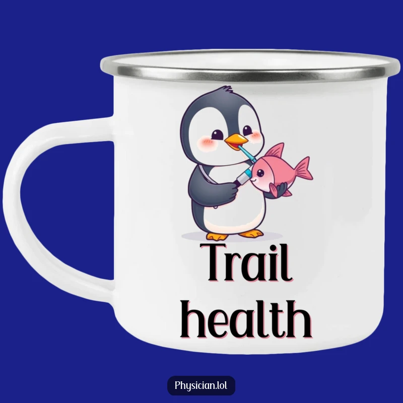 Funny Penguin Doctor Camping Mug: Your Morning Check-Up