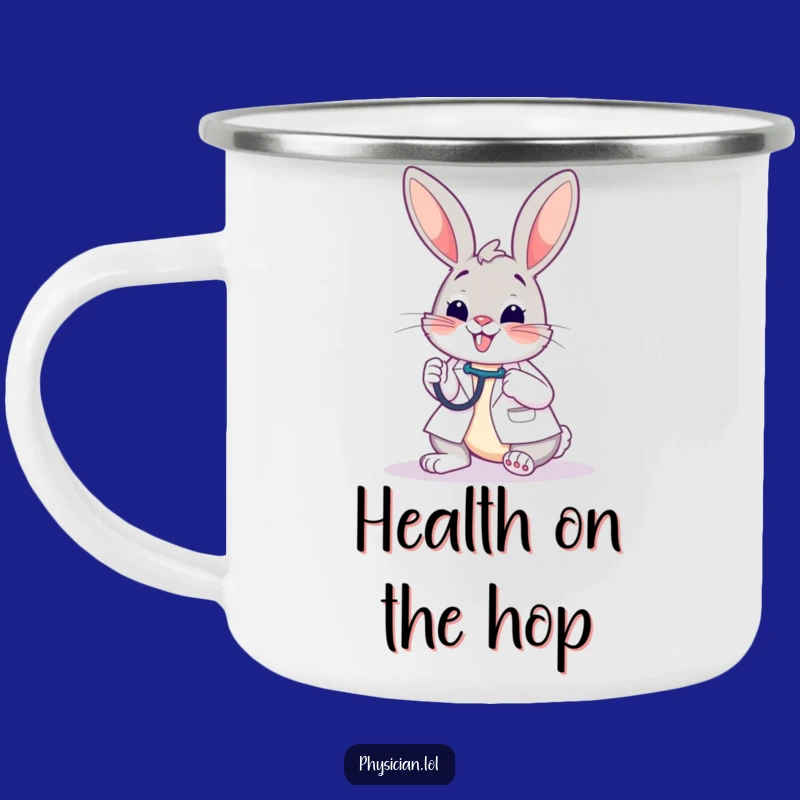 Adventure Buddy Funny Bunny Doctor Camping Mug: Heal the Trail with Smiles