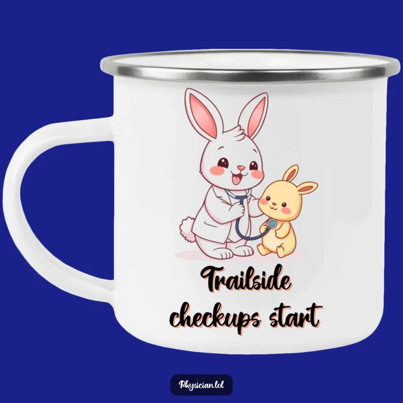 Funny Bunny Doctor Camping Mug - Durable Vet Gift for Outdoor Laughs