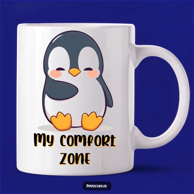 Funny Penguin Hug Mug: A Shy Bird's Comforting Gesture, Perfect Funny Gift