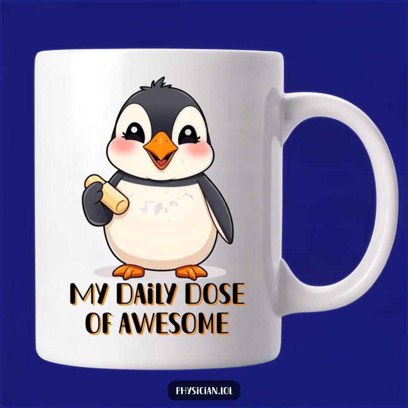Funny Puffin Pill Mug: A Giggling Bird Makes a Hilarious Gift for Doctors