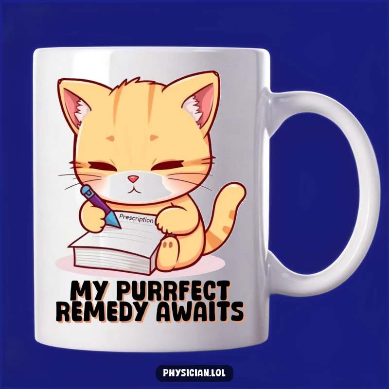 Funny Determined Cat Prescription Mug - Hilarious Funny Gift for Cat Lovers!