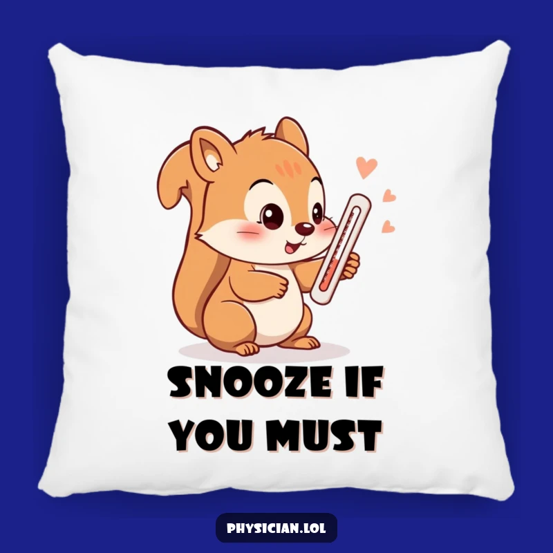 Comfy Funny Squirrel Thermometer Pillow: Snuggle Up with Laughter!