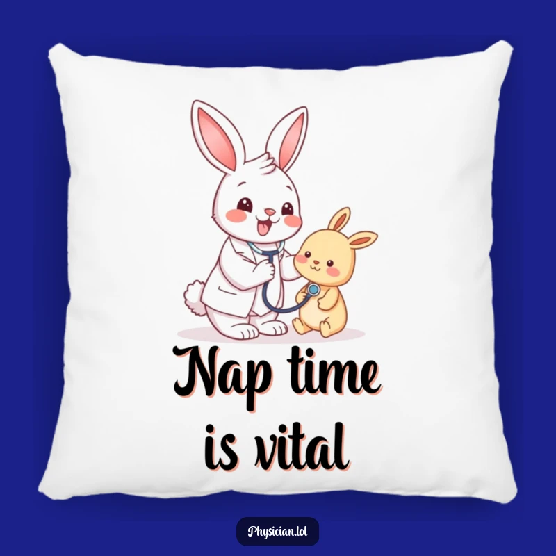 Funny Bunny Doctor Pillow - Cozy Cushion for a Comedic Vet's Touch