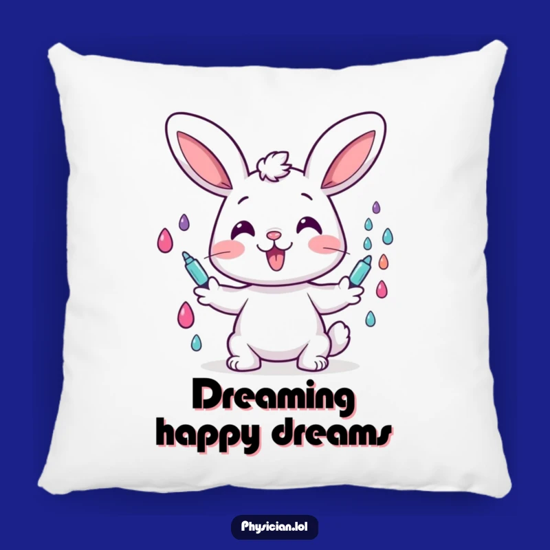 Funny Bunny Doctor Pillow - Cozy & Hilarious Wellness Themed Decor!