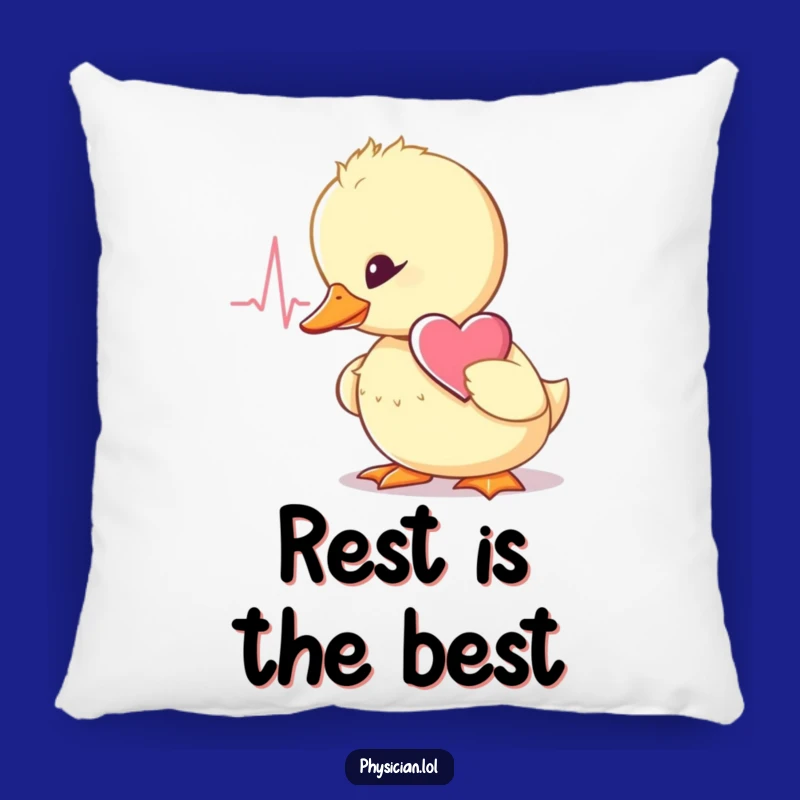 Funny Duckling Doctor Pillow - Cozy Cushion for a Comedic Heartbeat Touch