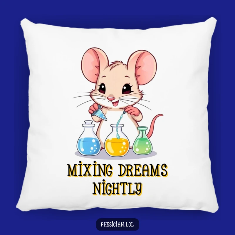 Funny Mouse Lab Pillow: Mischievous Mouse Cozy, Hilarious Accent