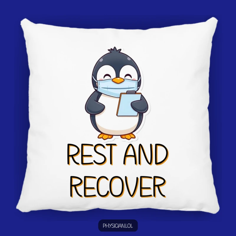 Funny Penguin Mask Pillow: Happy Admin Penguin Comfort
