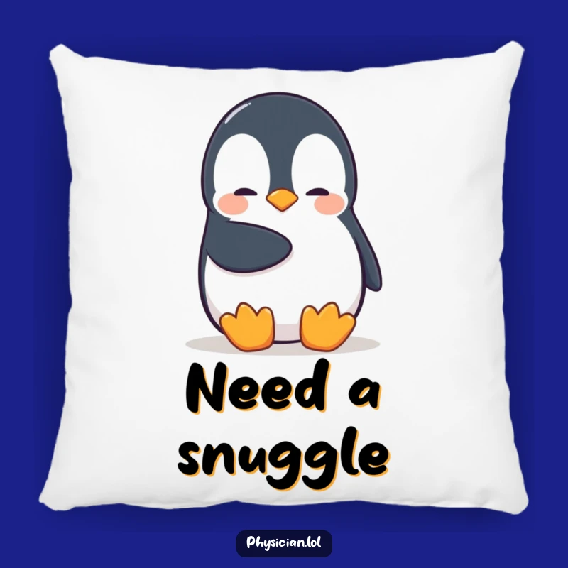 Funny Penguin Pillow: Shy Bird's Comforting Pat, a Soft and Funny Gift