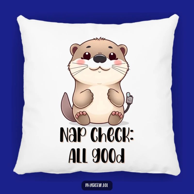 Funny Otter Pulse Pillow: Soft Comfort & Cheerful Accent
