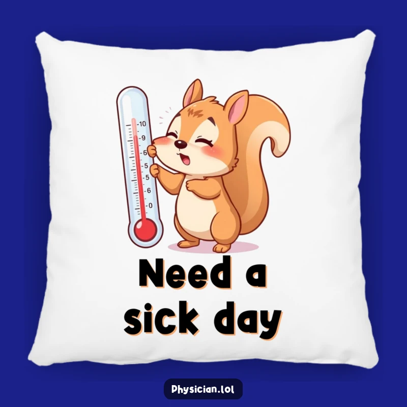 Funny Squirrel Pillow: Thermometer Comfort, Cozy Get Well Gift