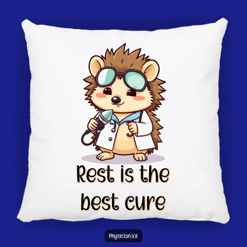 Funny Hedgehog Doctor Pillow: Cozy & Charming Decorative Funny Gift