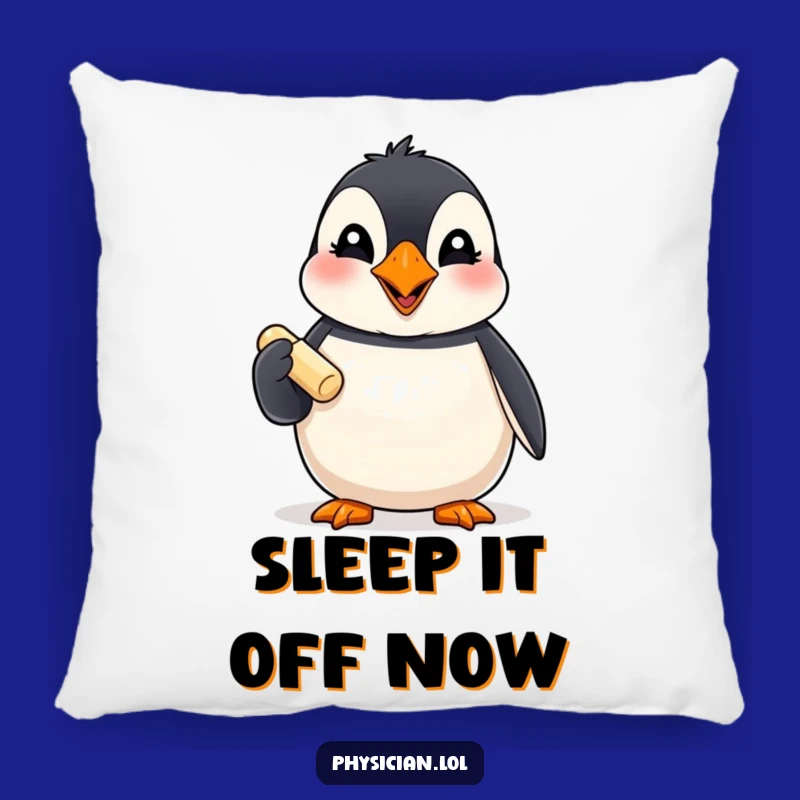Funny Puffin Pill Pillow: Comfy Humor for Your Sofa and Your Soul