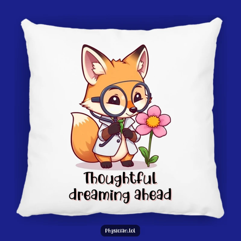 Soft Funny Fox Doctor Pillow: Cuddle with Thoughtful Charm