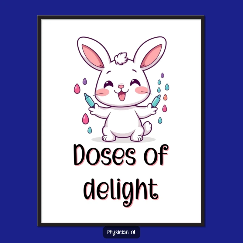 Funny Bunny Doctor Digital Art - Hilarious Printable Decor for a Cheerful Space!