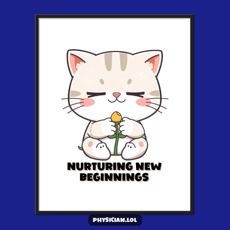 Funny Cat Gardener Digital Art - Hilarious Printable Decor for Plant Enthusiasts!