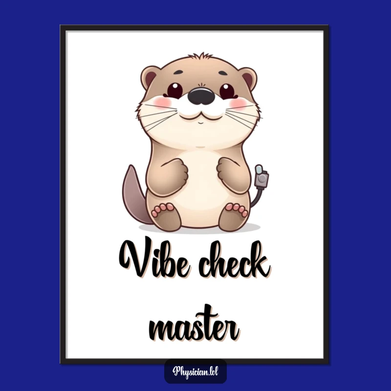 Funny Otter Pulse Digital Art: Instant Cheerful Decor & Gift
