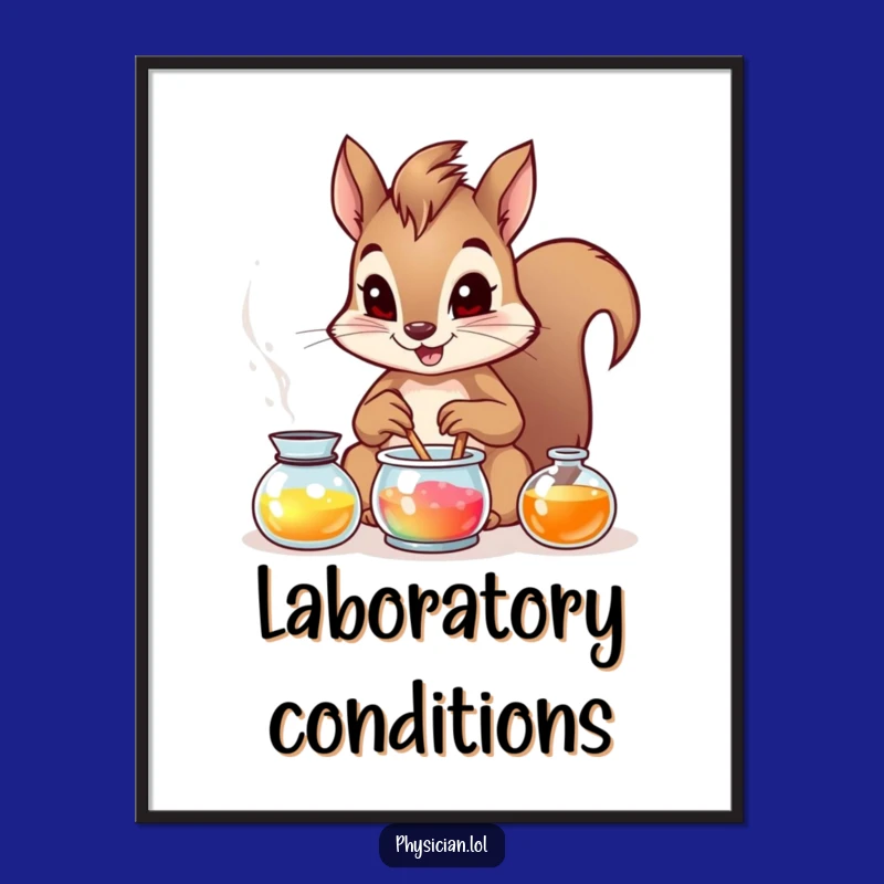 Funny Squirrels Potion Digital Art: Brave Squirrels Wall Art Funny Gift