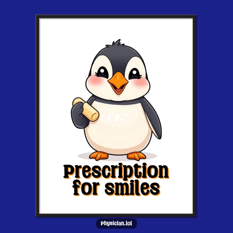 Funny Puffin Pill Digital Art: Instant Humor for Your Walls
