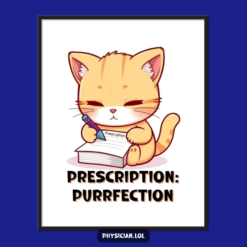 Funny Determined Cat Prescription Digital Art - Instant Authority!