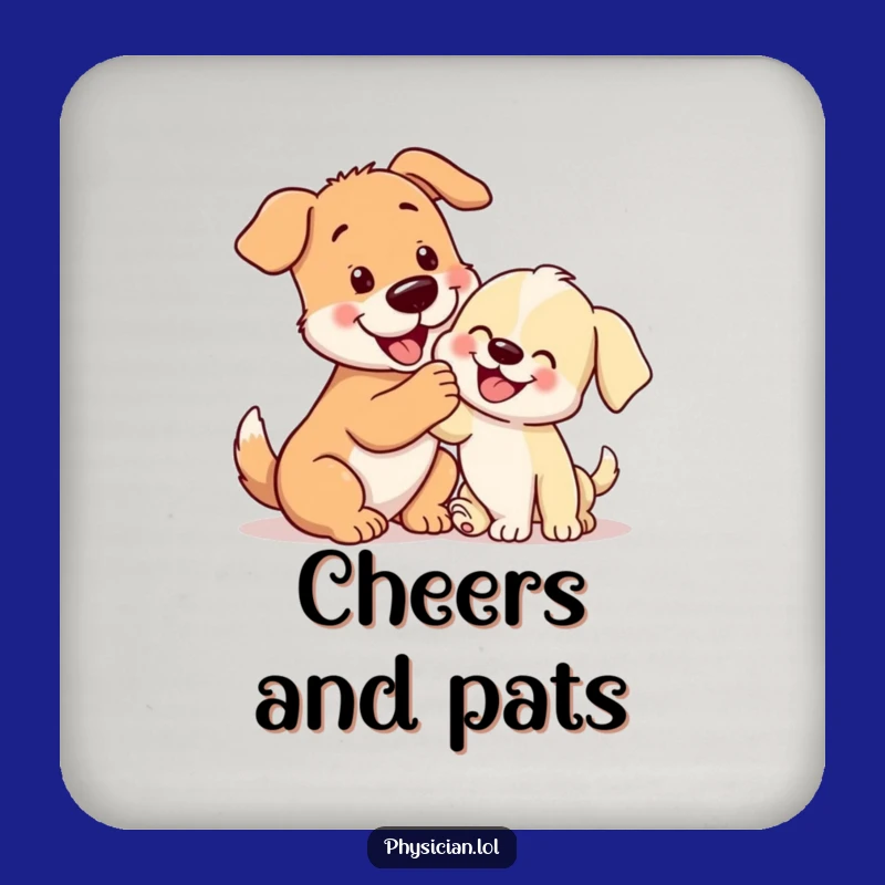 Funny Doggy Friends Coaster: Protect Surfaces with Adorable Canine Humor