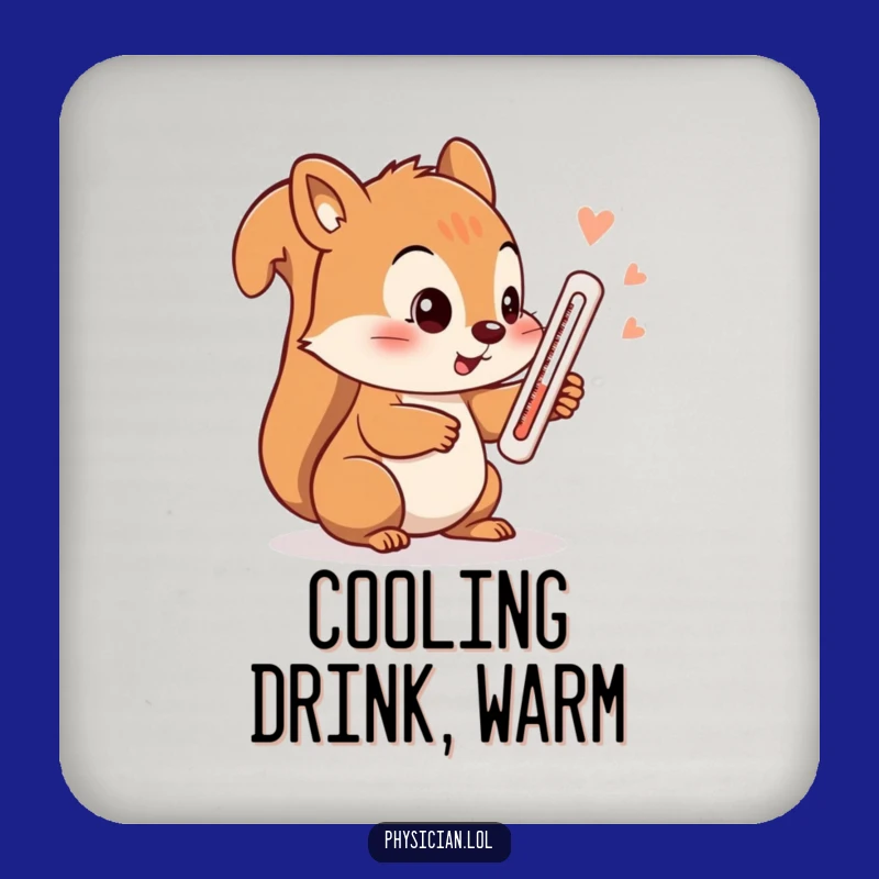 Funny Squirrel Thermometer Coaster Set: Protect Surfaces with Style!