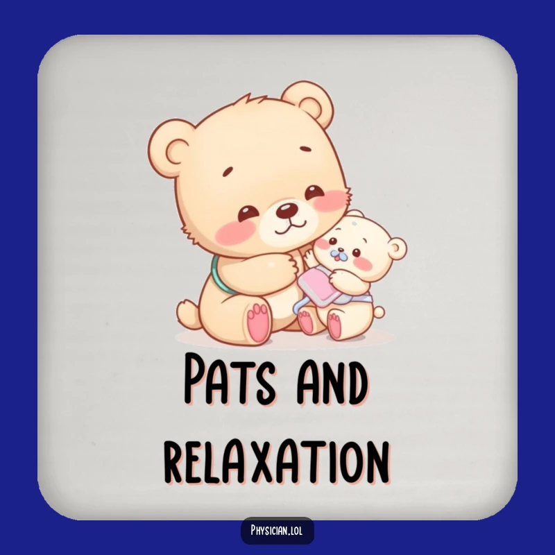 Funny Bear Cub Gentle Touch Coaster: Protect Surfaces with Care