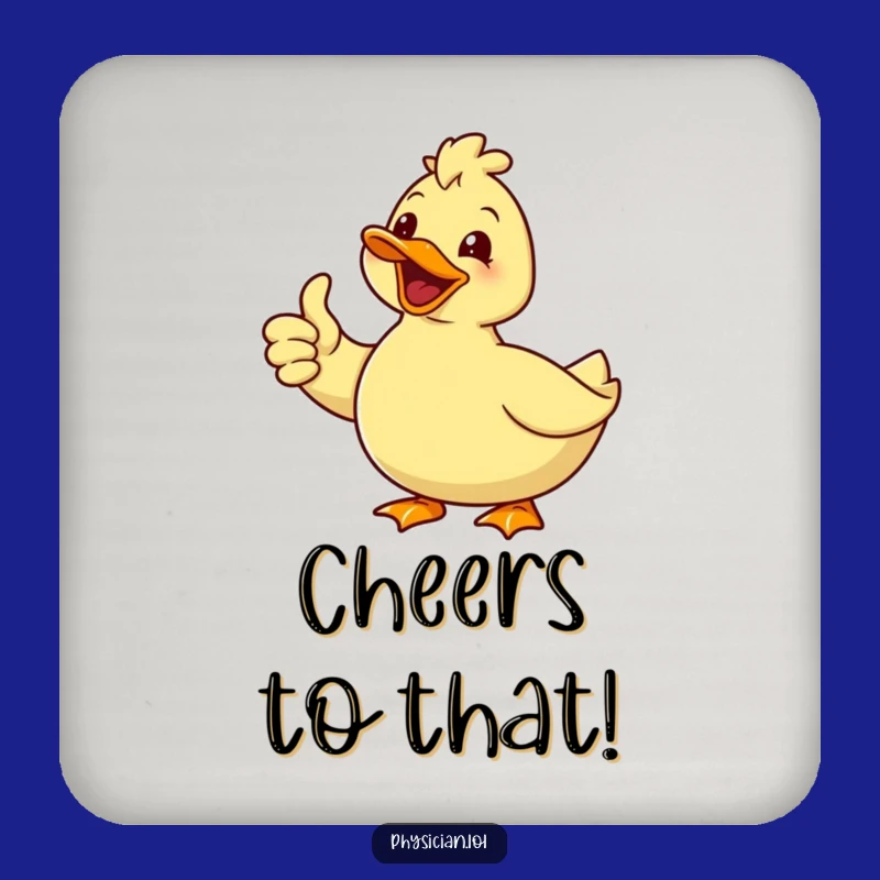 Funny Duck Coasters (Set of 4) - Hilarious Gift for Optimists