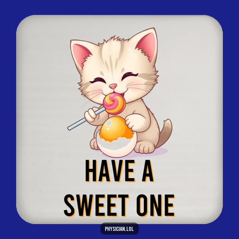 Funny Kitten Doctor Coaster Set: Protect Surfaces with Sweet Charm