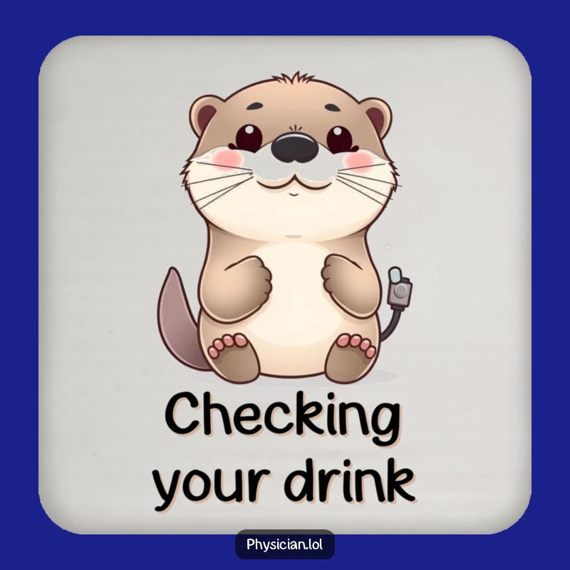 Funny Otter Pulse Coaster: Cheerful Protection & Style