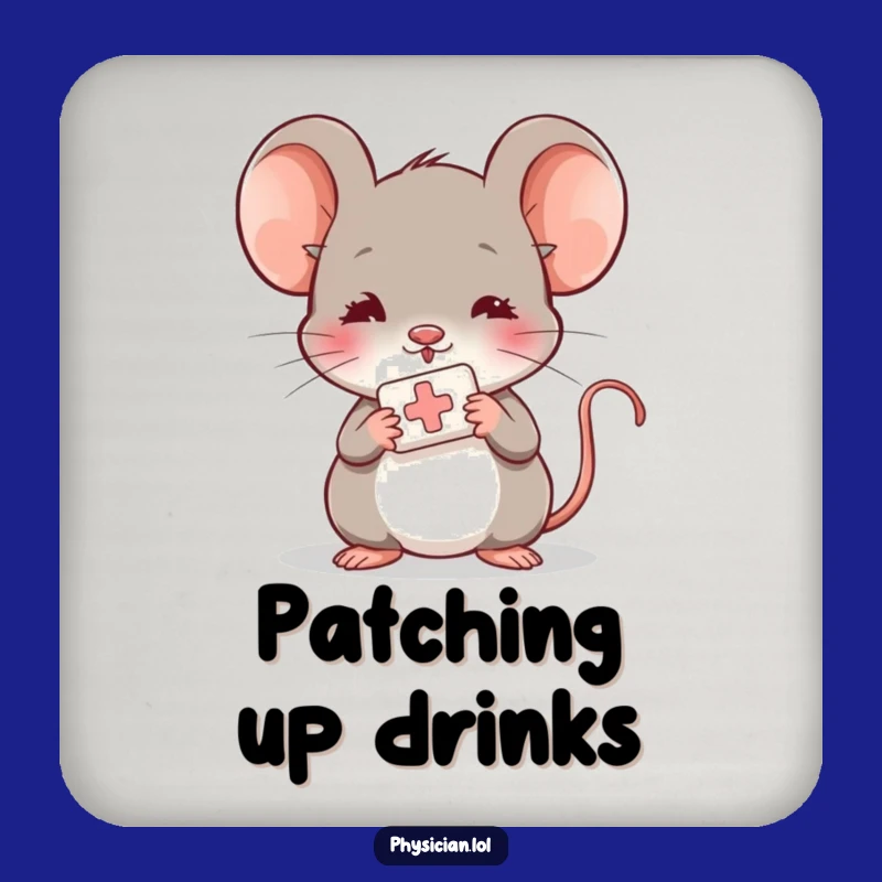 Funny Shy Mouse Care Coaster: Gentle Protection & Style
