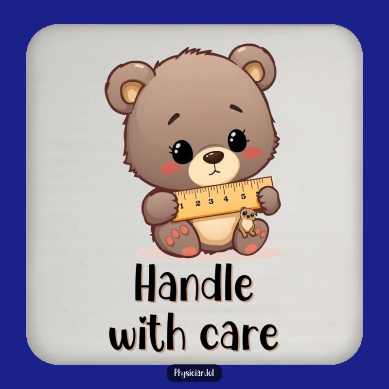 Funny Bear Cub Coaster Set - Hilarious Table Protection Gift