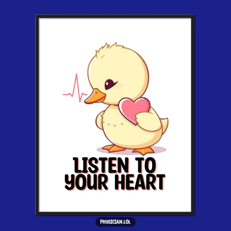 Funny Duckling Doctor Poster - Cute Wall Art for a Cheerful Atmosphere