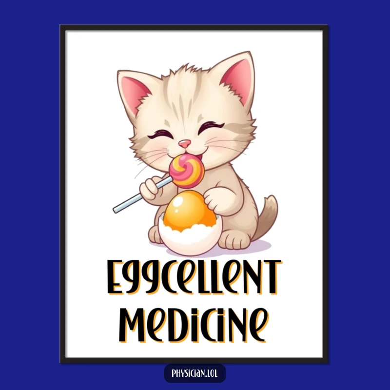 Funny Kitten Doctor Poster: Bring Sweetness and Whimsy to Your Walls