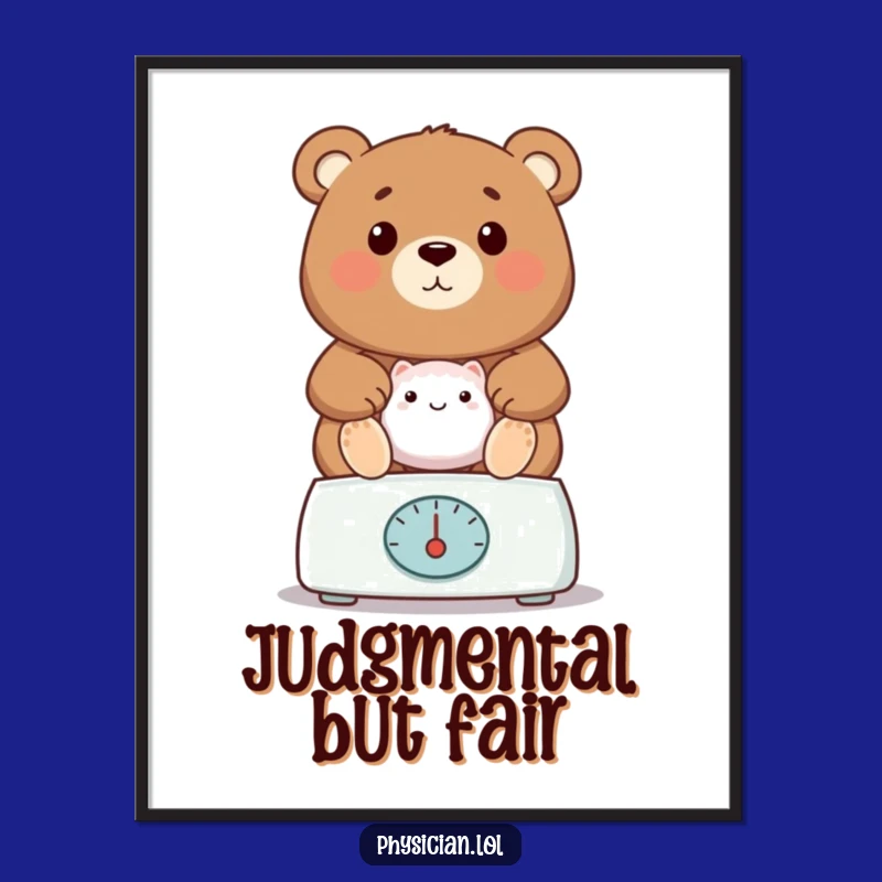 Funny Bear Poster: A Proud Vet's Hilarious Wall Art for Animal Lovers' Spaces