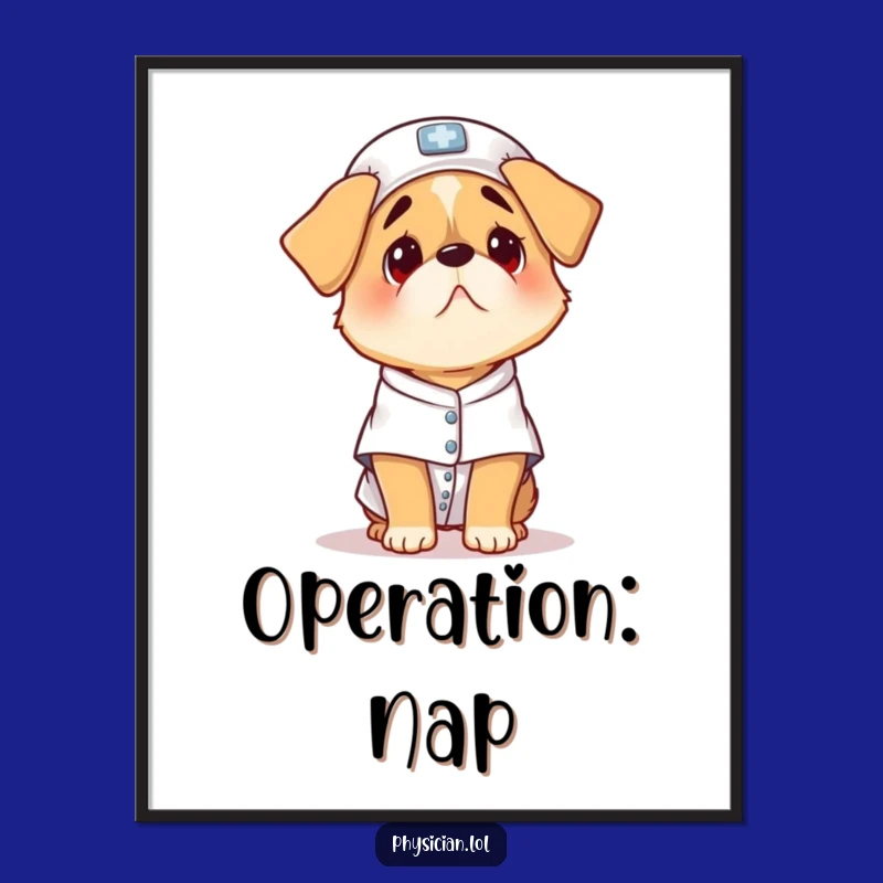 Funny Confused Dog Poster: Hilarious Scared Pup Art for Your Walls